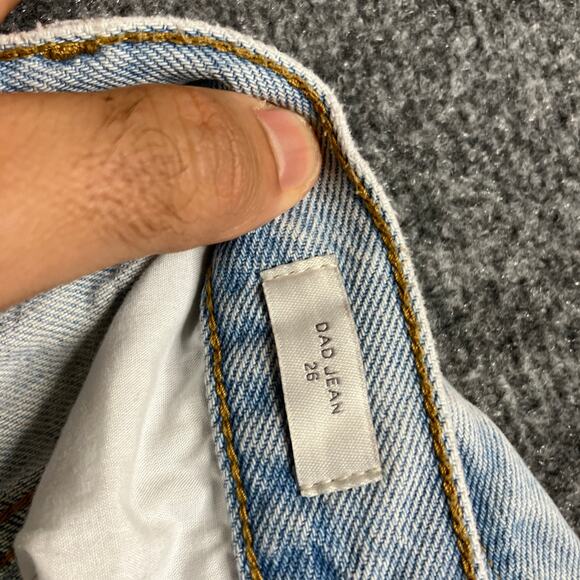 PacSun Denim Shorts Womens Size 26 Light Wash High Rise Distressed Frayed - Picture 3 of 10